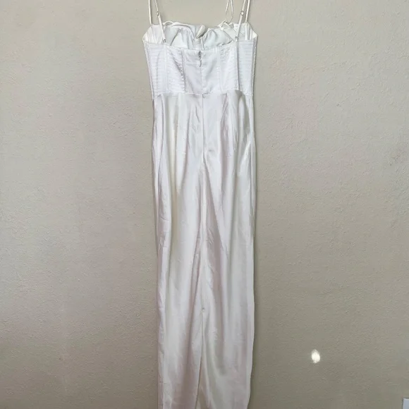 HOUSE OF CB L D-DD Charmaine' Ivory white Corset Maxi midi‎ Dress - Picture 12 of 14